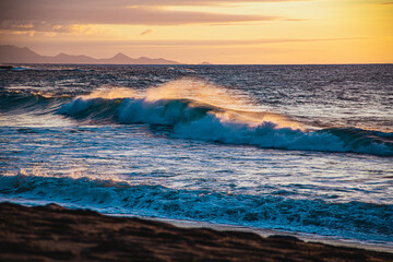 sunset on the beach