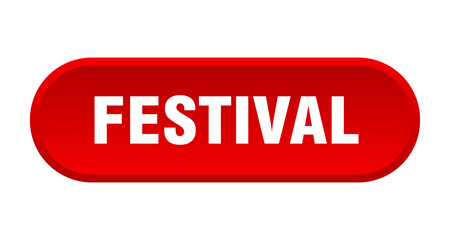 festival button. rounded sign on white background