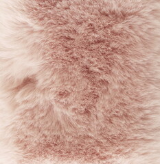 Light pink long fibre soft fur texture. background full frame. copy space