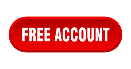 free account button. rounded sign on white background