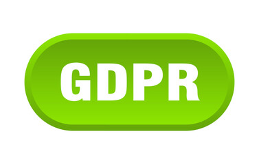 gdpr button. rounded sign on white background