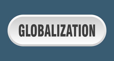 globalization button. rounded sign on white background