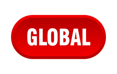 global button. rounded sign on white background