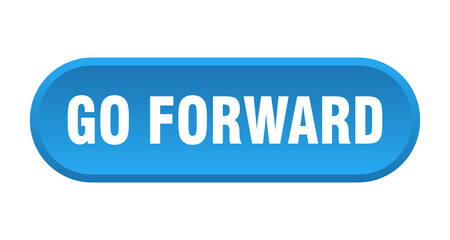 go forward button. rounded sign on white background