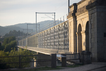 international eiffel bridge over Mi&ntilde;o River
