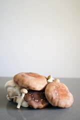 fresh mushrooms in the kitchen