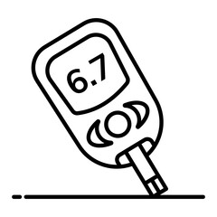 
Glucometer icon in editable style, diabetes machine 
