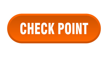 check point button. rounded sign on white background