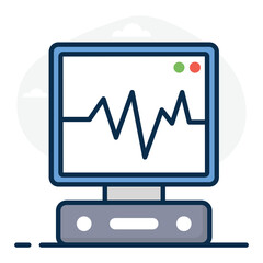 
A medical equipment to monitor heartbeat, ecg machine, electrocardiogram
