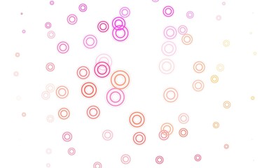 Light Pink, Yellow vector pattern with spheres.