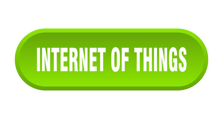 internet of things button. rounded sign on white background