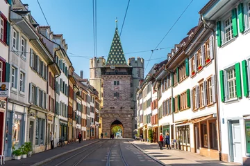  Spalentor gate in Basel before evening , The Charming city in Switzerland © fukez84
