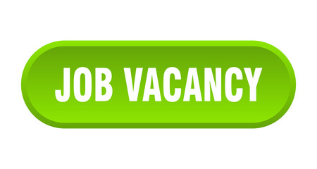 job vacancy button. rounded sign on white background