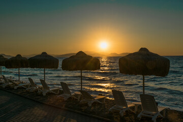 Beautiful sunset on the beach