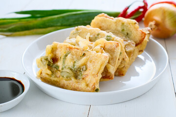 Tempe Mendoan is a traditional food from Indonesia