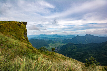 Fototapeta na wymiar Landscape Mountain at Phu Chi Fa in Chiang Rai,T hailand.