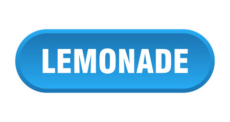 lemonade button. rounded sign on white background