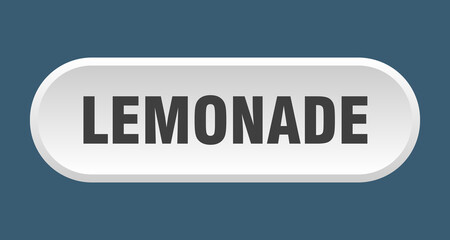 lemonade button. rounded sign on white background