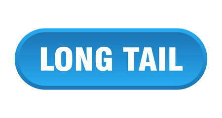 long tail button. rounded sign on white background