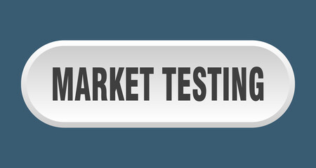 market testing button. rounded sign on white background