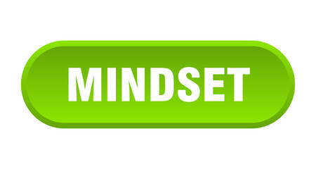 mindset button. rounded sign on white background