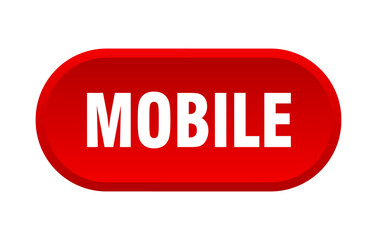 mobile button. rounded sign on white background