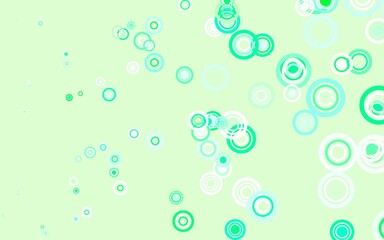 Light Green vector layout with circle shapes.
