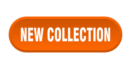 new collection button. rounded sign on white background