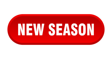 new season button. rounded sign on white background