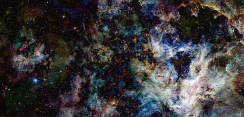 Fototapeta na wymiar Starry deep outer space. Elements of this image furnished by NASA