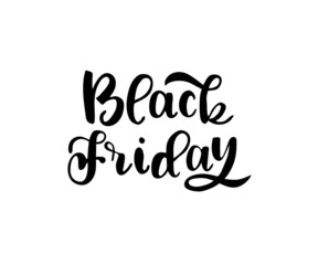 Hand lettering, Black Friday text


