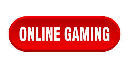 online gaming button. rounded sign on white background