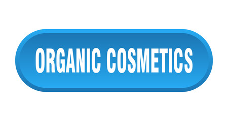 organic cosmetics button. rounded sign on white background