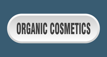 organic cosmetics button. rounded sign on white background