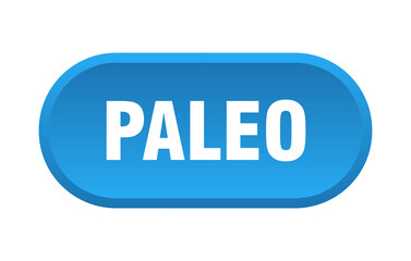 paleo button. rounded sign on white background
