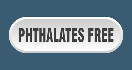 phthalates free button. rounded sign on white background