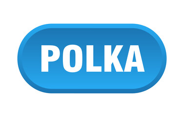 polka button. rounded sign on white background