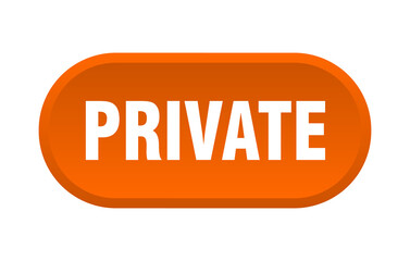 private button. rounded sign on white background