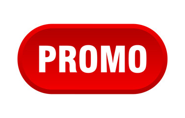 promo button. rounded sign on white background