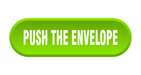 push the envelope button. rounded sign on white background