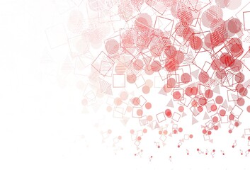 Light Green, Red vector texture with poly style with circles, cubes.