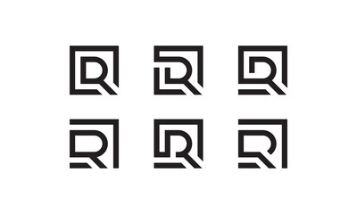 Simple Letter R logo design vector