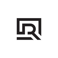 Simple Letter R logo design vector