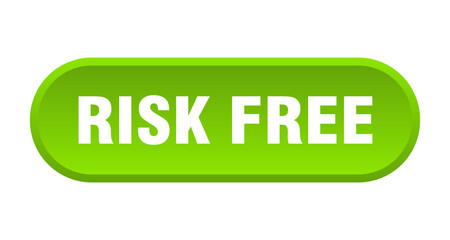 risk free button. rounded sign on white background