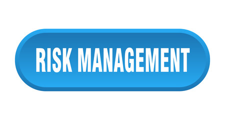 risk management button. rounded sign on white background