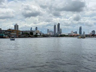 Naklejka premium Bangkok river views