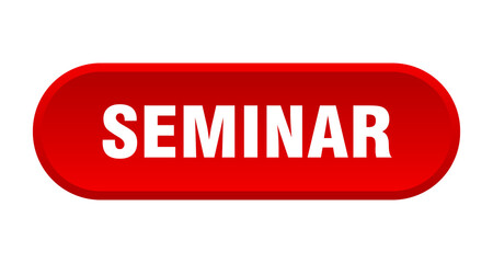 seminar button. rounded sign on white background