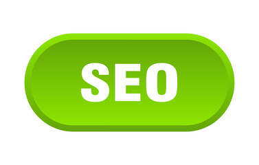 seo button. rounded sign on white background