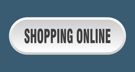shopping online button. rounded sign on white background