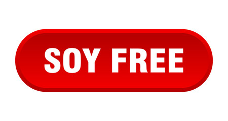 soy free button. rounded sign on white background